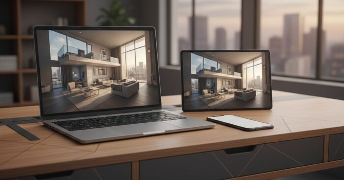 AI-иллюстрация к статье: Как встроить тур Pro3D на сайт и проверить просмотр на телефоне AI-иллюстрация к статье: Как встроить тур Pro3D на сайт и проверить просмотр на телефоне